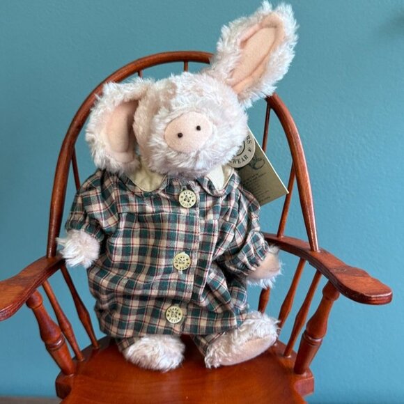 Vtg Boyds Bears Kaitlin Mc Swine III Pig Plush 1985-1998 Jointed Retired Tags - Picture 1 of 9